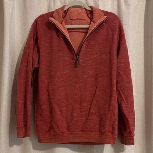 Tommy Bahama Men's Burnt Orange Quarter Zip